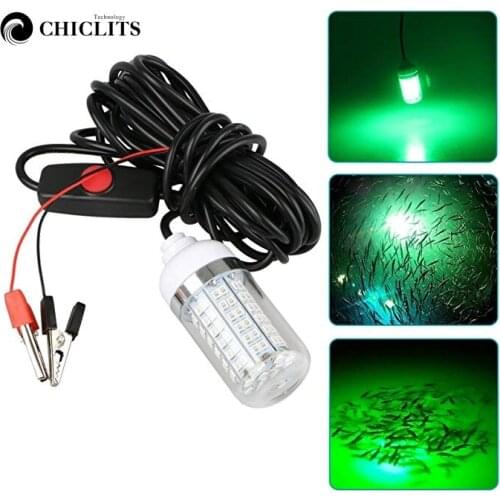 108 LEDs Submersible Fishing Light Deep Drop Underwater Night Fishing Light Lure Bait Finder Underwater Fish Finder Lamp