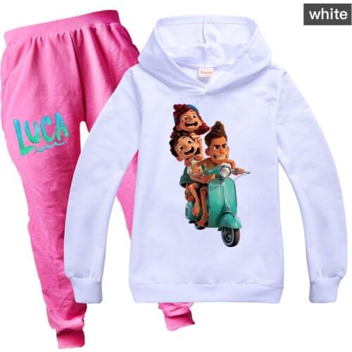 Kids Clothes Sets 2021 Fashion Print Luca Cartoon Movie Baby Girls Boys Suits Casual Cotton Long sleeve Hoodie + Pants 2pcs Sets