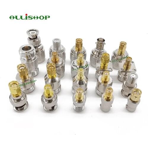 ALLiSHOP 20 kit RP SMA Adapter connector SMA to N SMA to BNC SMA to TNC RF Coaxial connectors male female M/F conector