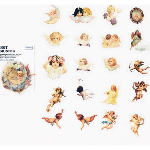 40PCS /Pack Little Angel Boy Girl Sticker Notebook Computer DIY Decoration