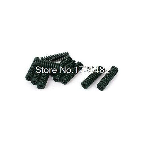 8mm OD 30mm Long Heavy Load Stamping Compression Mould Die Spring Green 10pcs