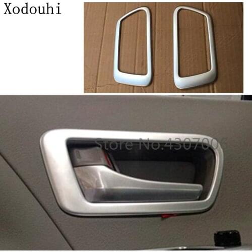 Car styling body cover stick inside trim ABS matte door inner handle bowl frame 2pcs For Toyota Sienna 2015 2016 2017 2018