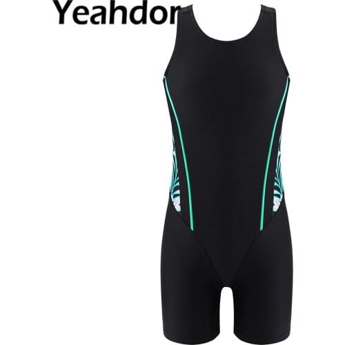 Kids Girls One-piece Swimwear Swimsuit 2021 Sleeveless Open Back Print Short Jumpsuit Bodysuit for Beach Swimming Bathing