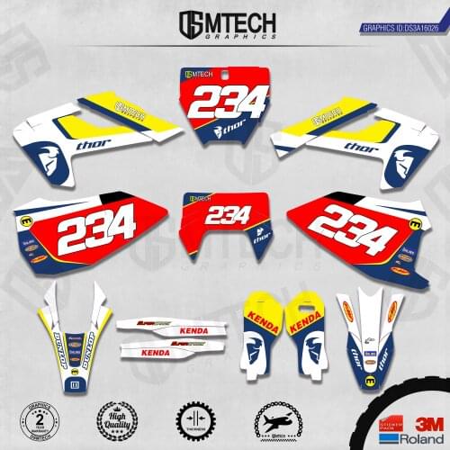 DSMTECH Customized Team Graphics Backgrounds Decals 3M Custom Stickers For TC FC TX FX FS 2016-2018 TE FE 2017-2019 026