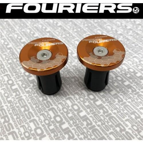 FOURIERS MTB Bicycle Handlebar Ends Expanding Plugs CNC Alloy + Plastic Cap Kit Fit Inner Size 17mm to 21mm bicycle grip plug