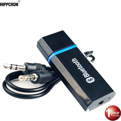 Hippcron MINI Bluetooth Car Kit Adapter Aux 2.1 + EDR Audio Receiver Aux 3.5mm USB Bluetooth Car Speakerphone MP3