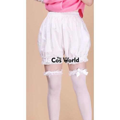 Lolita Cotton Safety Bloomers Pumpkin Pants Shorts Underwear Leggings With Pocket For Maid Dress Cosplay Costumes