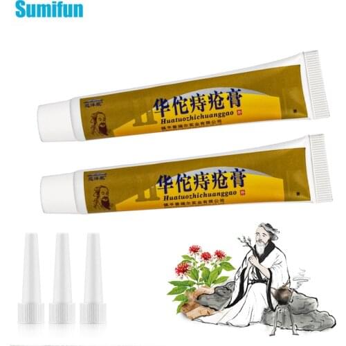 2Pcs HuaTuo Hemorrhoid Cream Internal External Mixed Hemorrhoids Anal Fissure Treatment Ointment Pain Relief Plaster Body Care
