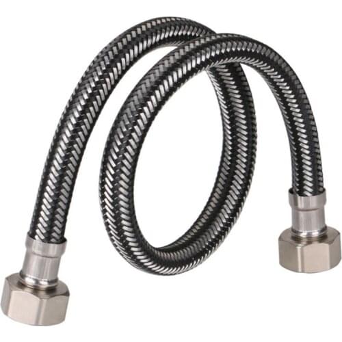 Metal Woven Hose High Pressure Soft Water Pipe 1/4 Compression Thread Connector
