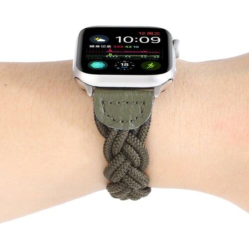 Fashion Twisted Braided Elastic Rope One-Piece Wristband For Apple Watch 1 2 3 4 5 6 Se Watch Strap 38mm 40mm 42mm 44mm