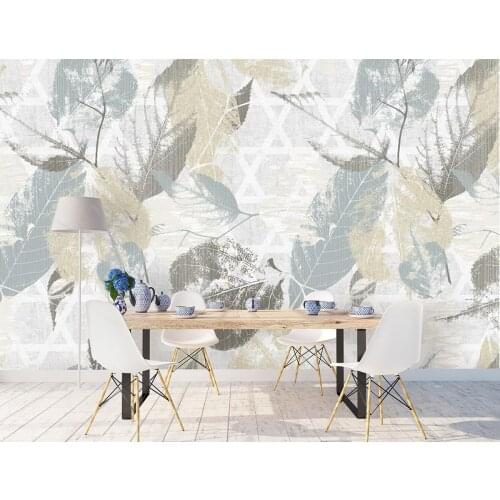 Bacal Nordic Style Black And White Leaf Mural Wallpaper 3D Abstract Art Living Room Home Decor Wall Papers Papel De Parede 3d