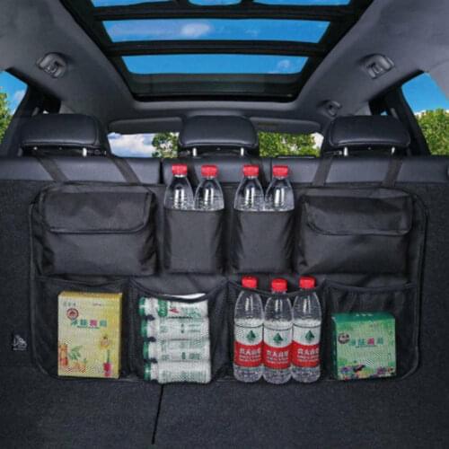 Car Trunk Organizer Backseat Multi Pocket Auto Travel Hanging Storage tidying Tool Bag Oxford Cloth for Universal Automobile SUV