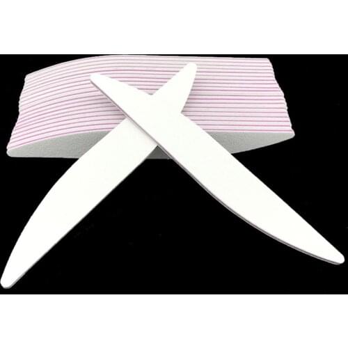 5pcs Professional Nail File 100/180 Buffer Block White Crescent Moon For Manicure UV Gel Varnish File Sandpaper Tool Nail Files