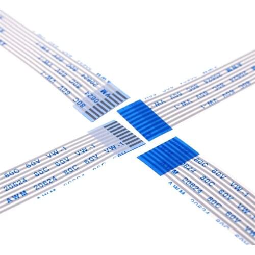5 PCS FPC Flat Flexible Cable FFC Jumper Pitch 1.25 mm Spacing 9 Pin Reverse Contact Side Opposite Type B 100 200 mm Tin Plated