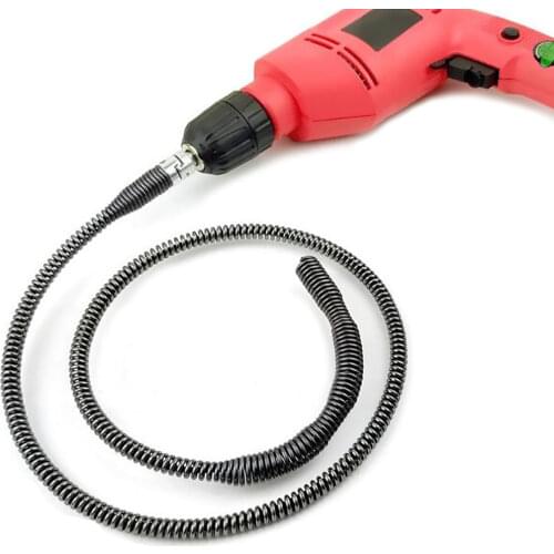 Sink Cleaner Sewer Dredging Tools Rain Snake Spring Pipe Dredging Tool 100Cm with Electric Drill Connector Home Accessories