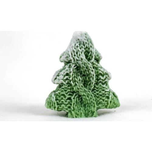 Christmas tree knitted candle mould silicone soap mold christmas gifts cake decorating mold