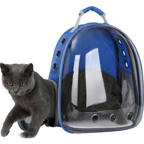 Pet Cat Carrier Bag Breathable Transparent Puppy Cat Backpack Cats Box Cage Small Dog Pet Travel Carrier Handbag Space Capsule