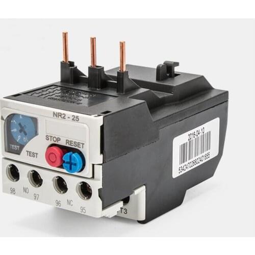 Thermal relay overload protection motor 220v three-phase current adjustable overcurrent thermal overload NR2-25/Z (7-10A)