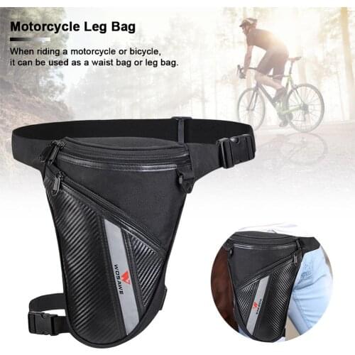 Waterproof Motorcycle Leg Bag Large Capacity Wear-resistant Adjustable Edge Oxford Cloth Waist Bag For Riding Travel