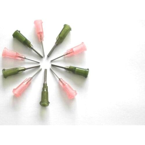 Green 14Ga/Pink G20 Stainless Steel Blunt Dispensing Needles Glue Syringe Needle Tips For DIY Gluing Filling Ink Oil Welding Flu