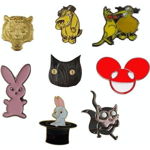 Lovely Cute Enamel Pins Collar Hat Lapel Pin Brooch For Women and Girls Bunny Puppy Cute Jewelry