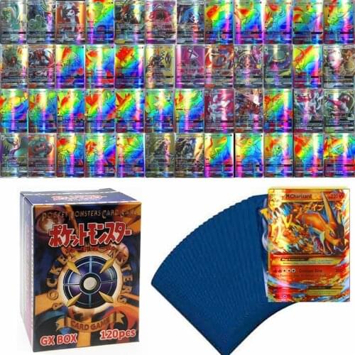 120PCS Pokemon MEGA GX English Shining Cards Box TAKARA TOMY Playing Games Card Battle Trading Kaarten Carte Children Kids Toy