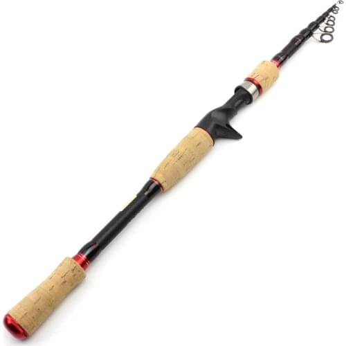 2.1m 2.4m 2.7m Casting Rod carbon telescopic lure rod wooden handle pole Fishing Tackle trout rods Lure Weight 7-28g pesca