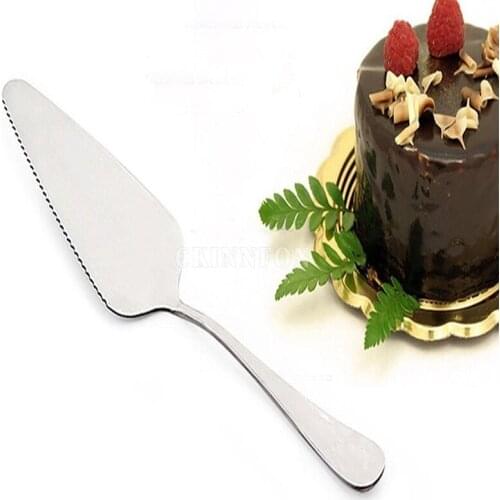 200Pcs/Lot Stainless Steel Toothed Pizza Pie Cake Server Cutter Kitchen Shovel Knife Blade PIZZA Cutting Tool