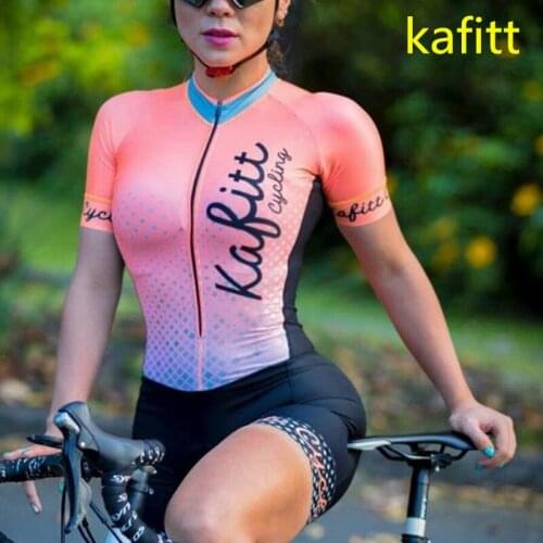2020-Women-Cycling Wear-Triathlon-Bicycle-Sports Cycling Little Monkey Summer Short Sleeve Suit 9DGEL Cushion