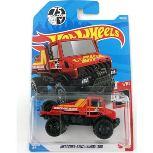 2021-188 Hot Wheels 1/64 BENZ UNIMOG 1300 Metal Diecast Cars Collection Kids Toys Vehicle For Gift