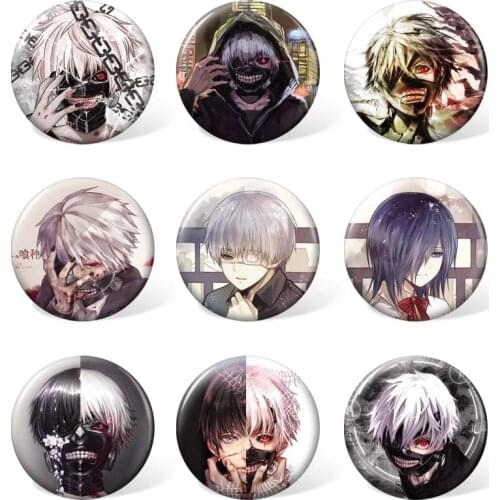 9pcs/set Anime Tokyo Ghoul Backpack Badge Kaneki Ken Cartoon Character Brooch for Bag Accessories