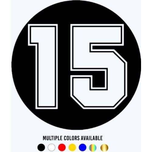 CK20178# Funny Vinyl Decal Number 15 Car Sticker Waterproof Auto Decors on Truck Bumper Rear Window