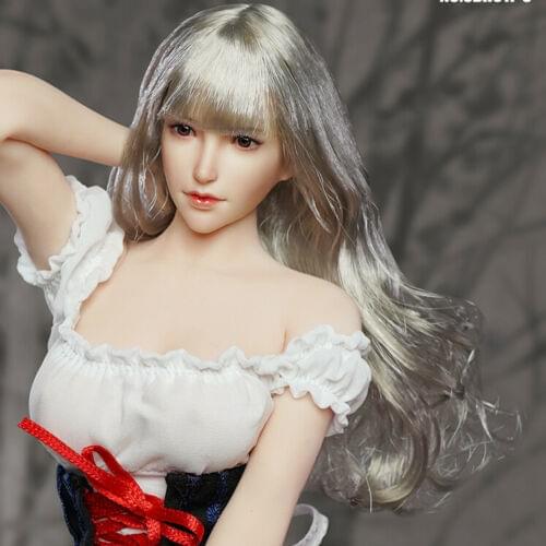 Custom SUPER DUCK 1/6 Scale Cute Asian Beauty Head Sculpt for 12in Ph Body Model Toy