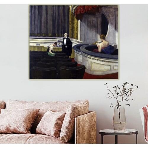 Two on the Aisle,1927, by Edward Hopper Canvas Oil Painting Art Aesthetic Picture Wall Backdrop Hanging Decor Home Decoration