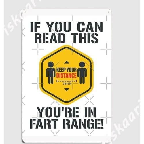 If You Can Read This You Re In Fart Range Saying Metal Sign Wall pub Retro Kitchen Wall Decor Tin sign Poster