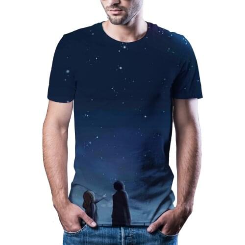 2021 color printed mens T-shirt fashion natural pattern o-neck Pullover mens 3D T-shirt hot casual sportswear mens top 6XL