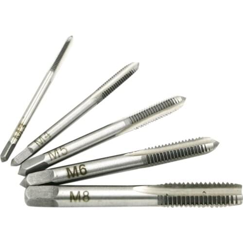 Hot Selling 5PCS/Set M3 M4 M5 M6 M8 Diameter 3mm-8mm Hand Screw Thread Hole Metric Plug Straight Flute Tap Set