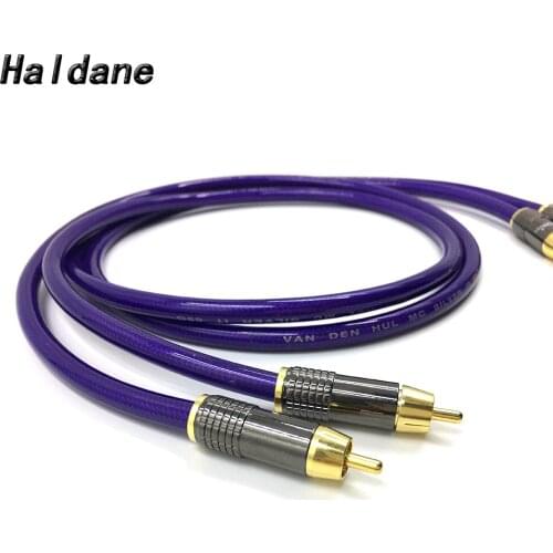 Haldane Pair HIFI Type-2 Gold Plated RCA Audio Cable 2RCA Male to Male Interconnect Audio Cable for Van Den Hul MC SILVEB-IT 65
