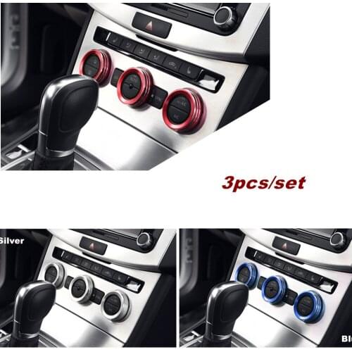 Aluminium Alloy Air AC knobs Switch ring Car Switch Knob Cover Sticker For VW Volkswagen Magotan CC Passat Tiguan Car Styling