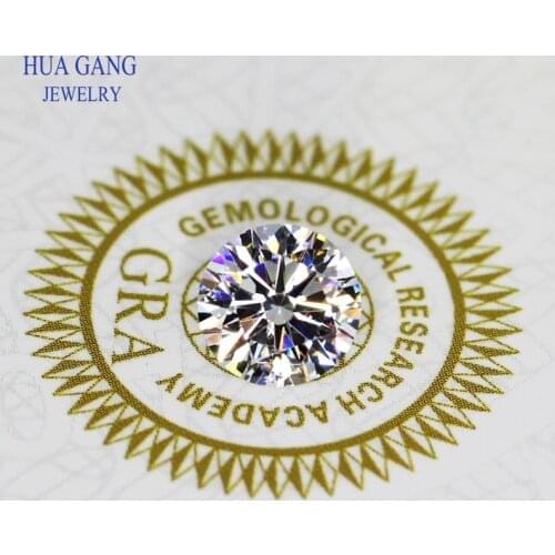 Moissanite 0.5 Carat D Color Round Brilliant 5mm Loose Moissanite Stone VVS1 Excellent Cut Grade Test Positive Lab Diamond