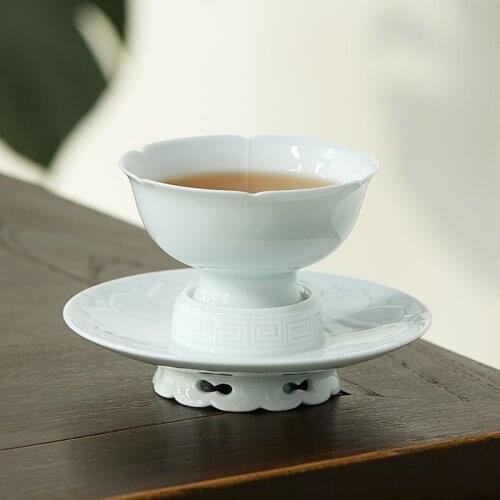 Guanfu Museum handmade kungfu tea cup ceramic tea cup Jingdezhen home Retro Tea Cup Master Cup single cup