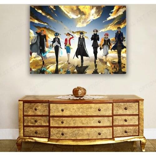 Anime Crossover Kirito Natal Wall Art Canvas Painting Picture Movies Poster and Print Gallery Home Decor No Frame