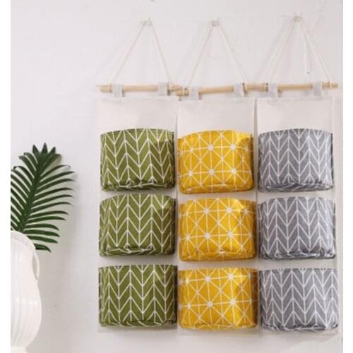 Wall Mounted Wardrobe Organizer Sundries Storage Bag Jewelry Hanging Wall Bag Hang Cosmetics Toys Organizer