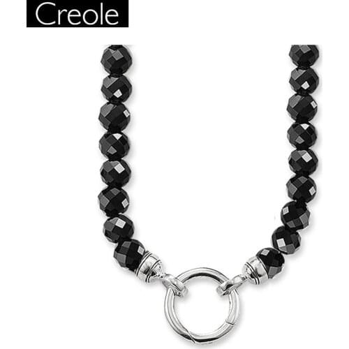 Necklace Black Beads Classic Gift For Women Men, Europe Style Soul Jewelry 925 Sterling Silver Fashion Jewelry Wholesale