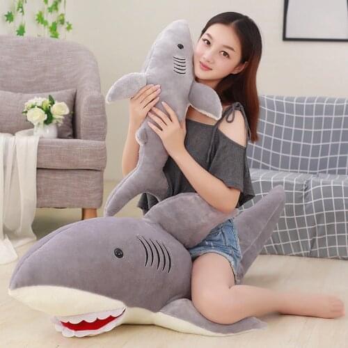 50cm-130cm Plush Sharks Toys Stuffed Animals Simulation Big Sharks Doll Pillows Cushion Kids Toys for Children Birthday Gifts