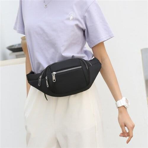 Casual Women Waist Bags Chest Bag Multi-Function Phone Pouch Nylon Travel Crossbody Bag Fashion Women Hip Fanny Pack Belt Purse