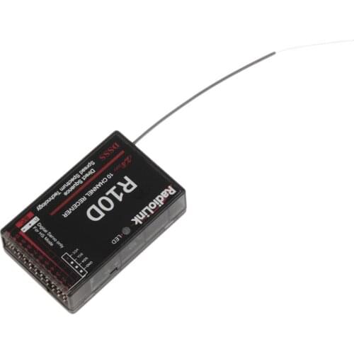 1pcs Original RadioLink R10D 2.4G 10CH DSSS Receiver for RadioLink AT9 AT10 Transmitter RC Helicopter Multirotor Wholesale