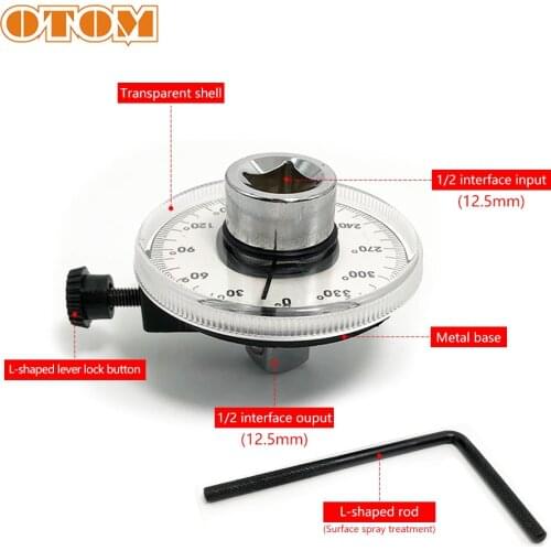 OTOM Professional Drive Torque Angle Gauge 360° Adjustable 1/2 Inch Auto Garage Tool Set For Hand Wrench Car Measure Repair Tool
