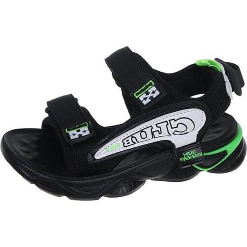 2021 Boys And Girls Sandals Summer New Childrens Beach Shoes Big Kids Non-slip Soft Bottom Sasual пляжные шлепанцы Lightweight