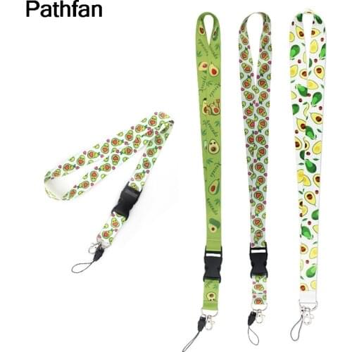 A3999 Patchfan Avocado Fruit Key Lanyard for Keys ID Phone USB Badge Holders Phone Neck Straps Webbing